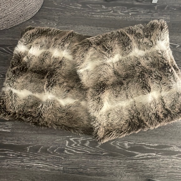 H&M Faux Fur Pillow Covers